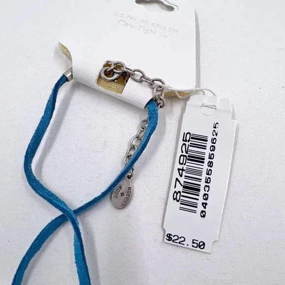 NWT - Robert Rose - Turquoise Color Semi Precious Stone Pendant 16” Necklace - Picture 8 of 9